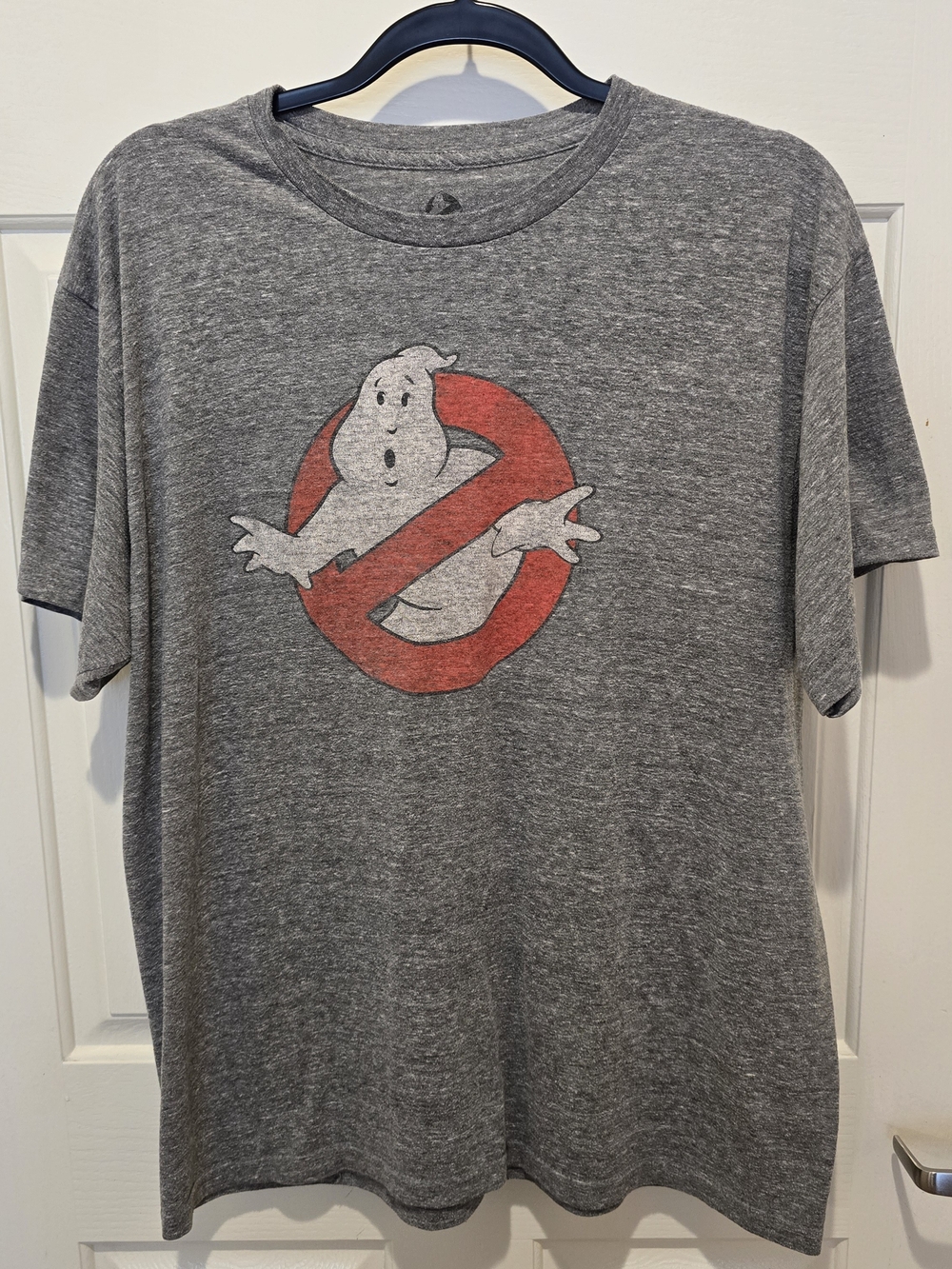 Ghostbusters Logo Graphic T Shirt Gray Heather Movie Tee Large